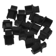 250Pcs Reusable Silicone Ethernet Jack Dust Covers Black Network Port Protectors picture