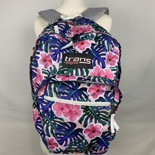 Trans by Jansport Supermax Backpack Laptop Bag 2200 Cubic Inch Floral Pockets picture