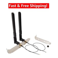 Dual Band 8dBi WiFi Antenna Set with Extension Cables and Brackets for M.2 NGFF picture