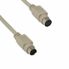 KNTK 10ft Mini DIN6 to MDIN 6 Extension Cable Male to Female PS/2 Keyboard Mouse picture