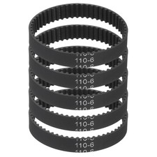 110mm GT-2 Timing Belt, 5pcs 6mm Width 2mm Pitch 3D Printing Closed Loop, Black picture