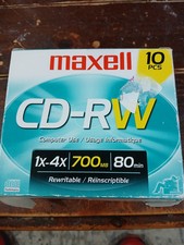 Maxell CD-RW 700MB 80min 1-4x Silver 10 Pack -still in original package picture