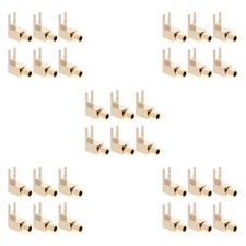 30 PCS 90 Degree Y Spade Fork Banana Female Adapter, Copper Plated Audio picture