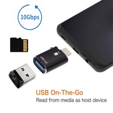 Cablecy  10Gbps USB-C Type-C to USB 3.0 Female OTG & TF Micro-SD Card Adapter picture