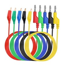 Sumnacon Multimeter Test Lead Set - Stackable Banana Plug to Alligator Clips picture