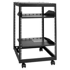 VEVOR 15U 4 Post Open Frame Server Rack Network Enclosure 23''-40'' Adjustable picture