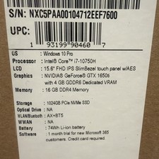 Acer ConceptD 3 Ezel CC315-72G-73DF 15.6
