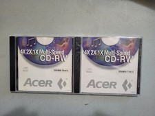 ACER CD-RW 650MB 74min Rewritable 4X 2X 1X multi-speed ~ 2 in Jewel case picture