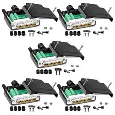 5PCS DB25 Solderless Connector RS232 D-SUB 25-pin Port 16mm Thinner Terminal picture