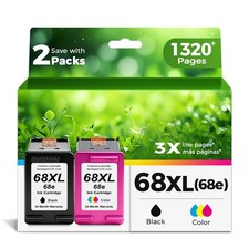 68XL 68e Ink Cartridge Black Color Combo Pack Replacement for HP 68 XL HP68 picture