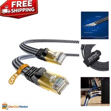 Professional Cat 8 Ethernet Cable 6.5ft - Gold Plated RJ45 for Fast Connectivity picture