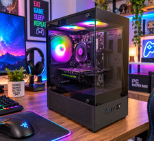 Gaming Desktop PC i7 16GB 500GB SSD GTX1660 Super RGB Black WiFi Win11 TPM 2.0 picture