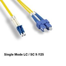 KNTK 15 Meter Fiber Optic Cable LC/SC OS2 9/125 Single-Mode Duplex UPC Yellow picture