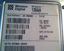 Hard Disk Drive IDE Western Digital Spartan 136AA WD136AA-35ANA0 26564832 HSBA picture