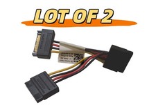 2x Genuine Dell Foxconn SATA Power Connector Y Splitter Cable 3.75