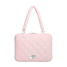 Kawaii Pink Plush Bow Laptop Bag Crossbody Sleeve 14 15 Inch Case for MacBook PC picture