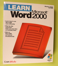 Brand New Learn Microsoft Word 2000 CD-ROM Factory Sealed Vintage NOS picture