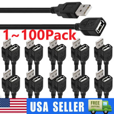 High-Speed USB-USB Extension Cable USB 2.0 Adapter Extender Cord Male/Female LOT picture