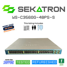 🔀 Cisco WS-C3560G-48PS-S • 48-Port PoE Gigabit Switch ⚡Fast Ship picture