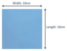 1pc Blue 100mm 100x 1mm Silicone Thermal Pad Sheet CPU Chip Heat Sink HeatSink picture