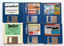 Lot of 6 1990s Amiga Magazine Cover Disks 3.5
