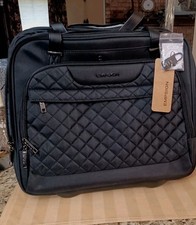  EMPSIGN New Black Large Capacity Rolling Wheels Laptop Bag Briefcase for Women  picture