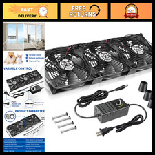 3 Pack 120mm High Airflow Server Fans with AC Speed Controller for Cooling picture