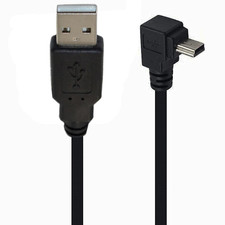 90 Degree Mini USB Extension Cable Black up Angle 4.9FT | Mini 5Pin USB B Male picture