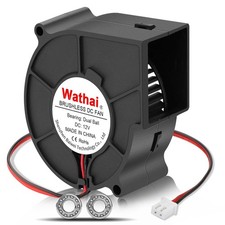 Wathai 75mm x 30mm 12V Blower Cooling Fan Dual Ball 12 Volt DC Centrifugal...  picture