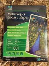 NCR multi-project Heavy Weight glossy Photo Paper 60 pc (8.5x11) SEALED 981640 picture