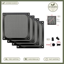 120mm Computer Fan Filter Grills - Sturdy Aluminum & Stainless Steel, 4 Pack picture