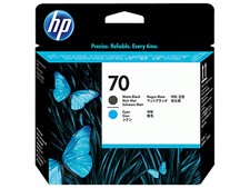 HP 70 Matte Black and Cyan DesignJet Printhead, C9404A picture