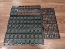Lot of 60x Intel SECRET AF82801JB QS29 ES I/O Bridge Controller chips w/ trays picture