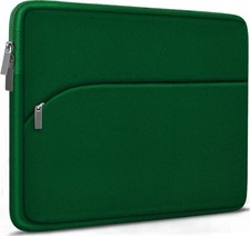 Durable 15.6 Inch Laptop Sleeve in Dark Green, Portable Protective Case with Poc picture