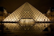 Landscape paris pyramid louvre france architecture Custom Gaming Mat Desk picture