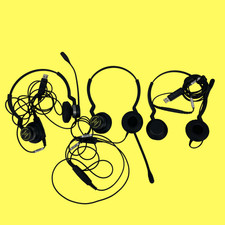 Lot of 3 - Headphones Jabra Model HSC015 P/N 2309-820-105 #8053 Z65/305 picture