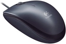 Logitech M100 USB Wired Corded Optical Mouse Right & Left Hand MAC PC picture