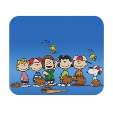 PEANUTS GANG BASEBALL THEME CUSTOM NON-SLIP NEOPRENE MOUSE PAD MAT HOME OFFICE picture