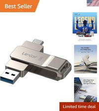 D40E 128GB Dual USB 3.2 Jump Drive - Elegant Champagne Silver for All Devices picture