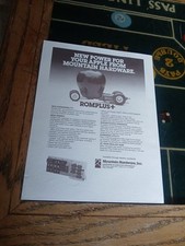 Vintage 1 Page Brochure Mountain Hardware ROMPLUS+ picture