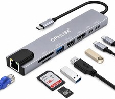 8-in-1 USB C Docking Station, Type C Hub with 4K HDMI Output, Gigabit Ethernet picture