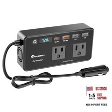200W Car Inverter 12V-110V AC Converter LED USB-C PD 4-Port | LED display 200BX picture