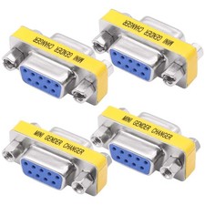 4 PCS DB9 Gender Changer Female To Female Adapter Mini RS232 DSUB 9Pin picture