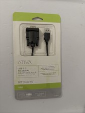 Ativa USB 2.0 to Serial Adapter, 1’, RS-232 DB9, Black picture