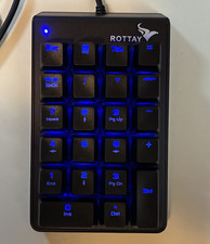 Rottay Number Pad - Mechanical USB Black Wired Numeric Keypad w/ Blue LED  picture