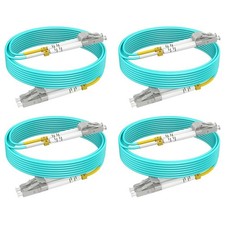 RamboCables-OM4 Multimode LC to LC Fiber Patch Cable MMF, 1.6ft/0.5m, 4Pack |... picture