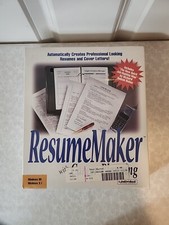 Resume Maker With Career Planning-CD-ROM or 3 1/2 Discs Windows 95 Windows 3.1 picture