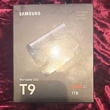 Samsung Portable SSD T9 1TB USB 3.2 Gen 2x2 Black Encrypted Drop Resistant picture