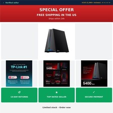 TP-Link Archer GXE75 AXE5400 Tri-Band Wi-Fi 6E Gaming Router, 5.4 Gbps, 2.5G picture