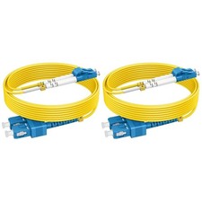 2 PCS OS2 SC To LC Single Mode Fiber Patch Cable 30FT/10M 10G SMF Duplex picture